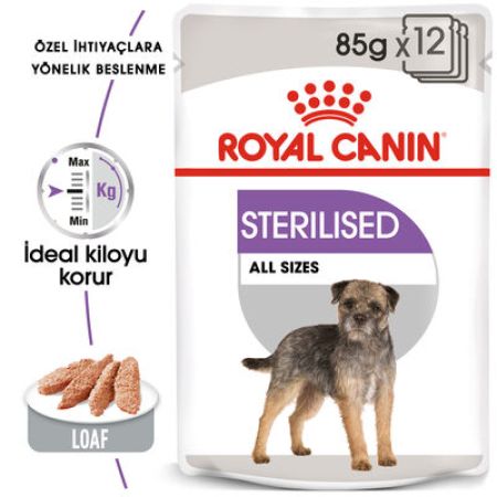 Royal Canin Pouch Sterilised Adult Tüm Irklar İçin Kısır Köpek Yaş Maması 85 Gr - BOX - x 12 Adet