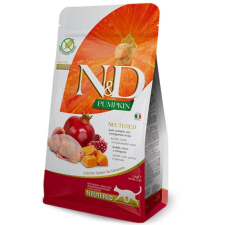 ND Tahılsız Bıldırcın Nar ve Bal Kabaklı Kısırlaştırılmış Kedi Maması 5 Kg