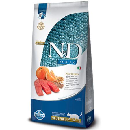 ND Düşük Tahıllı Somon ve Portakal Kısırlaştırılmış Kedi Maması 10 Kg 