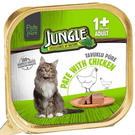 Jungle Tavuk Etli Ezme / Pate Kedi Yaş Maması 100 Gr