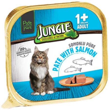 Jungle Somon Balıklı Ezme / Pate Kedi Yaş Maması 100 Gr