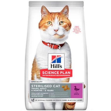 Hills Sterilised Kısırlaştırılmış Ördekli Kedi Maması 10 Kg + Schesir Stix Krema Kedi Ödülü