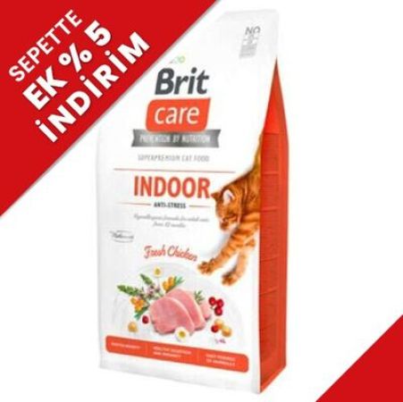 Brit Care Indoor Anti Stress Tavuklu Tahılsız Kedi Maması 2 Kg