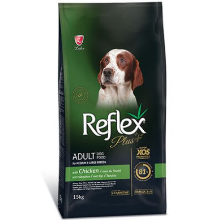 Reflex Plus Tavuk Etli Orta / Büyük Irk Köpek Maması 15 Kg 