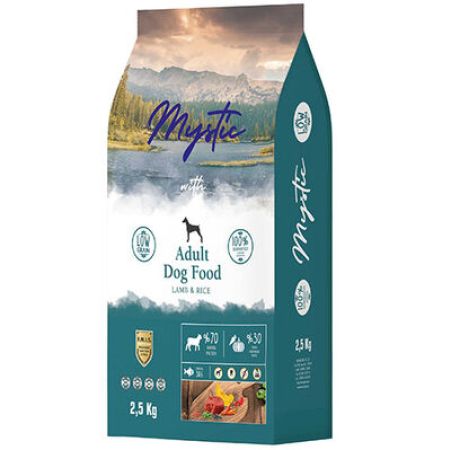 Mystic Düşük Tahıllı Kuzu Etli Köpek Maması 2,5 Kg + 2 Adet Mystic 400 Gr Konserve