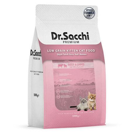 Dr.Sacchi Kitten Biftek ve Kuzu Etli Yavru Kedi Maması 1 Kg