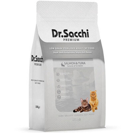 Dr.Sacchi Somon ve Ton Kısırlaştırılmış Kedi Maması 1 Kg