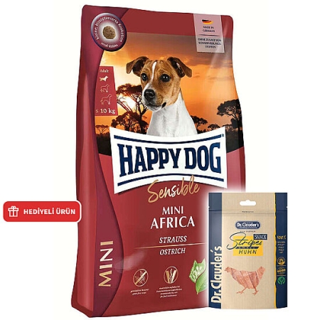 Happy Dog Mini Africa Küçük Irk Tahılsız Köpek Maması 4 Kg + Dr. Clauders Ödül 80 Gr