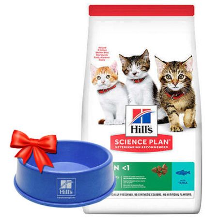 Hills Kitten Ton Balıklı Yavru Kedi Maması 7 Kg + Mama Kabı