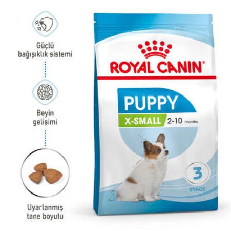 Royal Canin X-Small Puppy Küçük Irk Yavru Köpek Maması 500 Gr + Temizlik Mendili