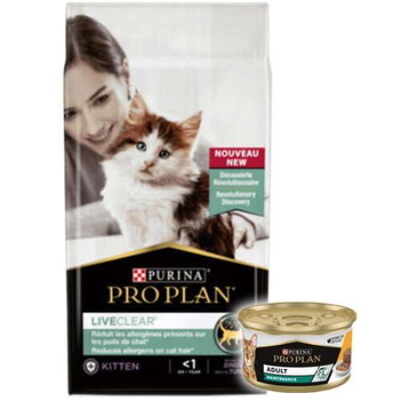 Pro Plan Live Clear Kitten Hindi Etli Yavru Kedi Maması 1,4 Kg + Pro Plan 85 Gr Yaş Mama
