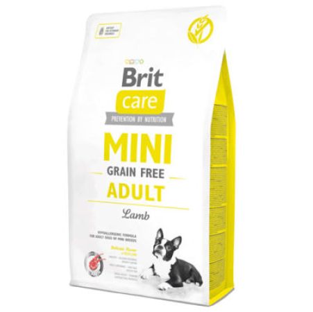 Brit Care Mini Adult Kuzulu Küçük Irk Tahılsız Köpek Maması 7 Kg + Temizlik Mendili