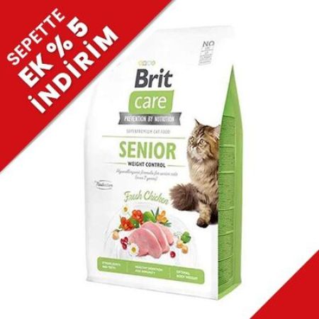 Brit Care Senior Tavuk Tahılsız Yaşlı Kedi Maması 2 Kg + 2 Adet Bestpet 85 Gr Konserve