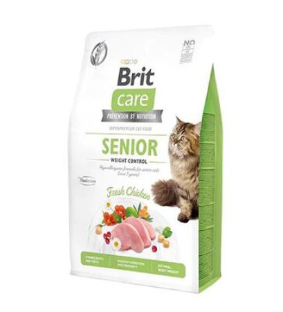 Brit Care Senior Tavuk Tahılsız Yaşlı Kedi Maması 2 Kg + Temizlik Mendili