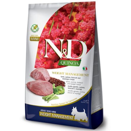 ND Quinoa Weight Management Mini Kuzu Light Küçük Irk Köpek Maması 2,5 Kg
