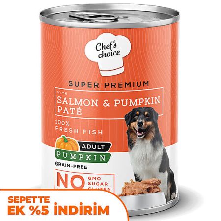 New Chefs Choice Pumpkin Pate Somon Balkabak ve Sebzeli Köpek Konservesi 400 Gr