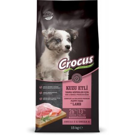 Crocus Puppy Kuzu Etli Yavru Köpek Maması 15 Kg + 5 Adet Mystic 400 Gr Konserve