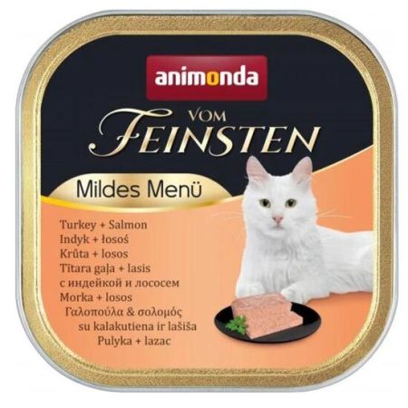 Animonda 083855 Vom Feinsten Mildes Hindi ve Somonlu Kedi Yaş Maması 100 Gr