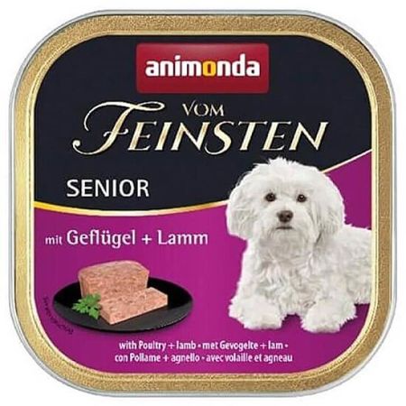 Animonda 82975 Vom Feinsten Senior Kümes Hayvanlı ve Kuzulu Yaşlı Köpek Maması 150 Gr