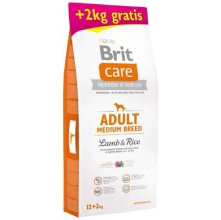 Brit Care Medium Orta Irk Kuzulu Köpek Maması 12 Kg + 2 Kg Bonus Paket (Toplam 14 Kg)