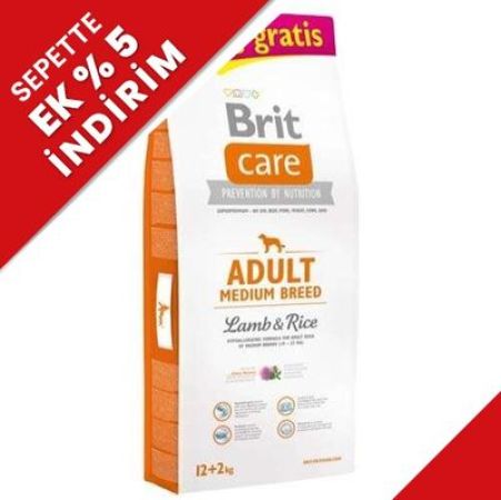 Brit Care Medium Orta Irk Kuzulu Köpek Maması 12 Kg + 2 Kg Bonus (Toplam 14 Kg)