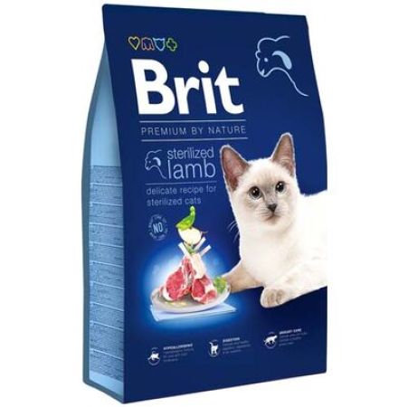 Brit Premium Sterilised Kısırlaştırılmış Kuzulu Kedi Maması 8 Kg + Brit Dental Kedi Ödülü 50 Gr