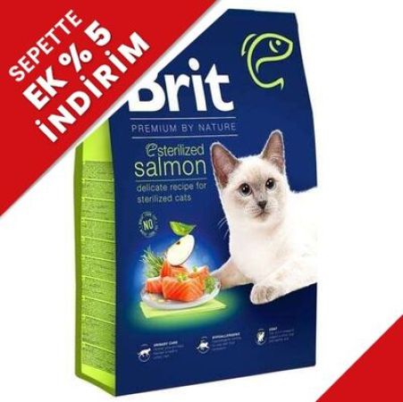 Brit Premium Sterilised Kısırlaştırılmış Somonlu Kedi Maması 8 Kg