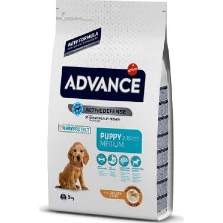 Advance Medium Puppy Tavuk Etli Yavru Köpek Maması 3 Kg + Temizlik Mendili