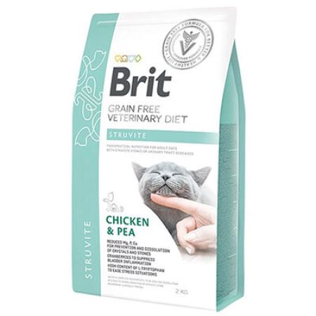 Brit Veterinary Diets Struvite Tahılsız Tavuk Bezelye Kedi Maması 2 Kg + Temizlik Mendili