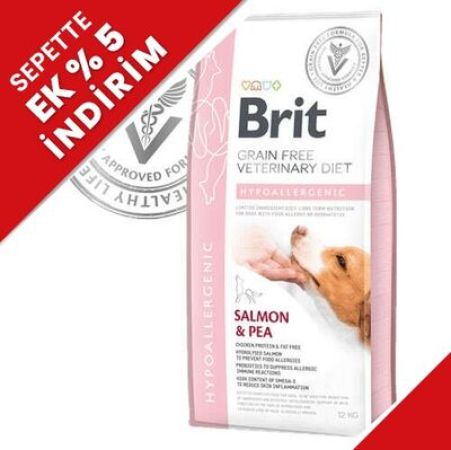 Brit Veterinary Diets Hypoallergenic Tahılsız Somon Bezelye Köpek Maması 2 Kg