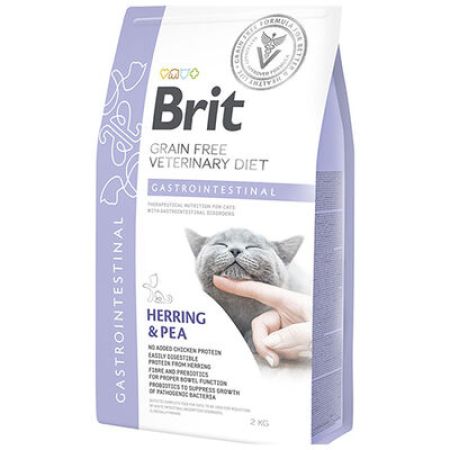 Brit Veterinary Diets Gastrointestinal Tahılsız Ringa Balıklı Kedi Maması 2 Kg + Temizlik Mendili