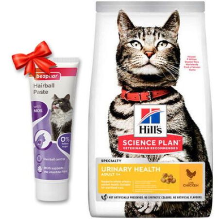 Hill's Urinary Health İdrar Sağlığı Tavuklu Kedi Maması 1,5 Kg + Beaphar Malt Macun 100 Gr