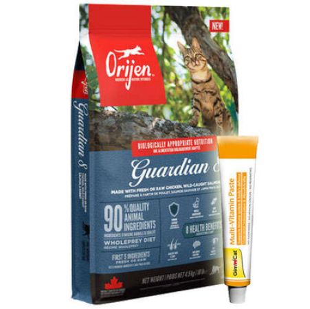 Orijen Guardian 8 Yetişkin Kedi Maması 4,5 Kg + Gimcat 20 Gr Multivitamin Paste