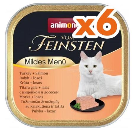 Animonda 083855 Vom Feinsten Mildes Hindi ve Somonlu Kedi Yaş Maması 100 Gr x 6 Adet