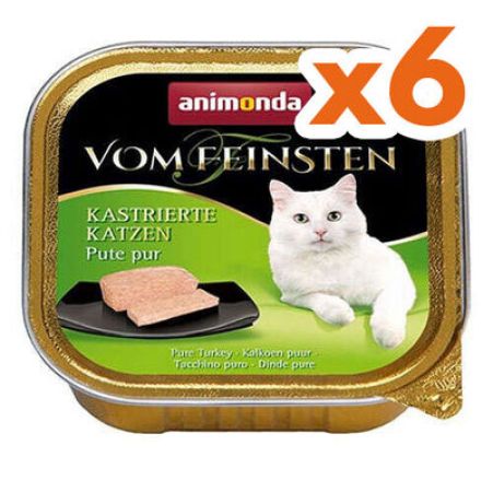 Animonda 083856 Vom Feinsten Kısırlaştırılmış Hindili Kedi Maması 100 Gr x 6 Adet