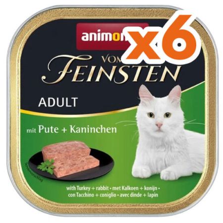 Animonda 83205 Vom Feinsten Hindi ve Tavşan Etli Kedi Yaş Maması 100 Gr x 6 Adet