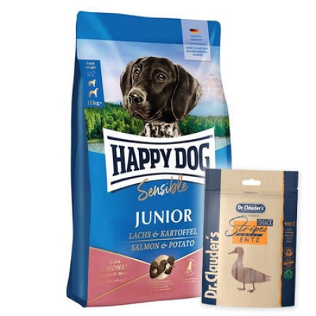 Happy Dog Sensible Junior Somonlu Yavru Köpek Maması 10 Kg + Dr.Clauders Ödül 80 Gr