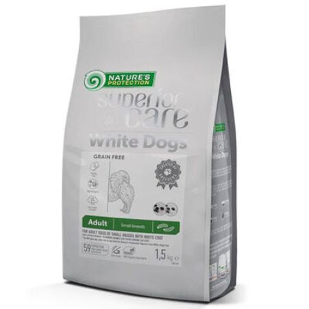 Natures Protection Superior Care White Coat Küçük Irk Böcekli Beyaz Köpek Maması 1.5 Kg