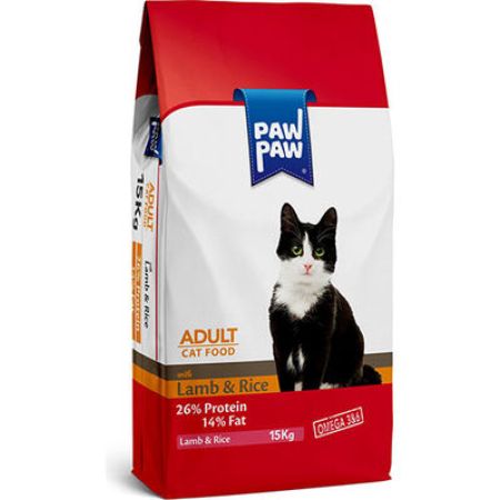 Paw Paw Kuzu Etli Yetişkin Kedi Maması 15 Kg