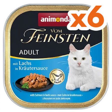 Animonda 083361 Vom Feinsten Bitki Sosunda Somonlu Kedi Maması 100 Gr x 6 Adet