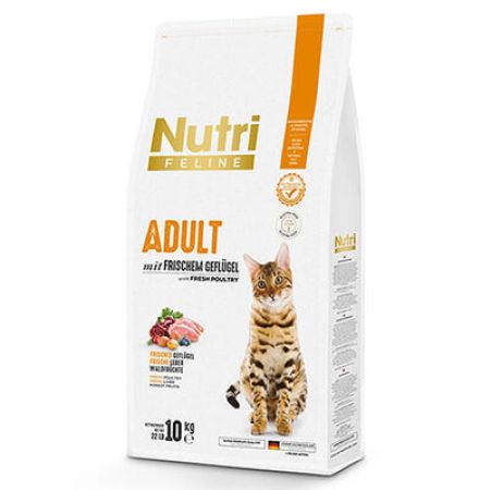 Nutri Feline Poultry Kümes Hayvanlı Glutensiz Kedi Maması 10 Kg
