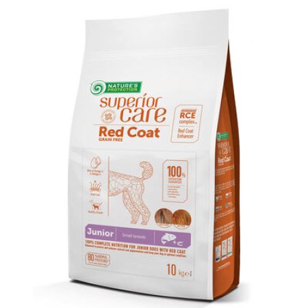 Natures Protection Superior Care Junior Red Coat Küçük Irk Kızıl Yavru Köpek Köpek Maması 10 Kg