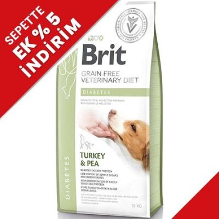 Brit Veterinary Diets Diabetes Tahılsız Hindi ve Bezelyeli Köpek Maması 12 Kg