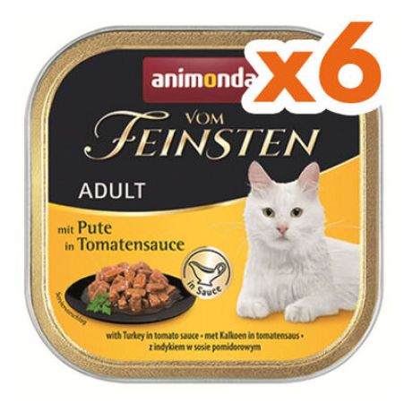 Animonda 083360 Vom Feinsten Domates Sosunda Hindi Etli Kedi Maması 100 Gr x 6 Adet