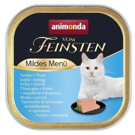 Animonda 083864 Vom Feinsten Hindi Etli ve Alabalıklı Kedi Yaş Maması 100 Gr