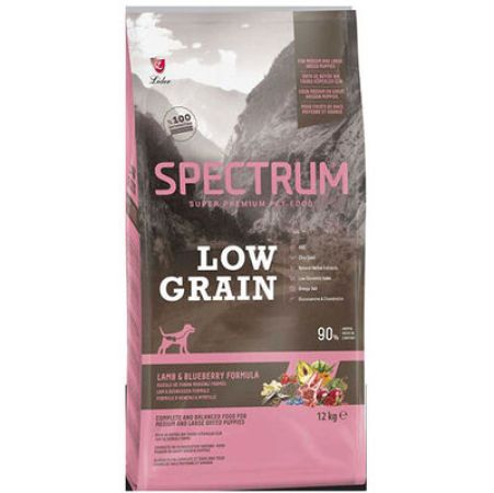 Spectrum Low Grain Kuzu ve Yaban Mersini Orta ve Büyük Irk Yavru Köpek Maması 12+1 Kg