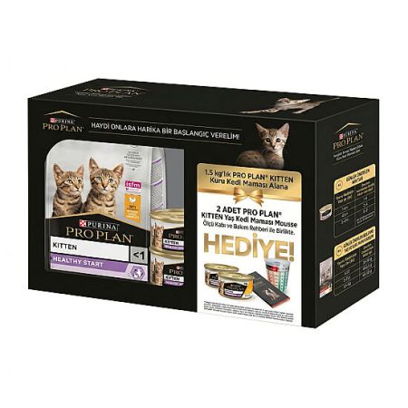 Pro Plan BOX Kitten Tavuk Etli Yavru Kedi Maması 1,5 Kg + 2 Adet Pro Plan Konserve 85 Gr