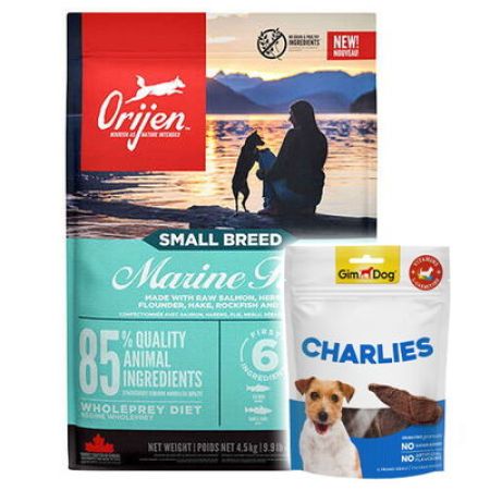 Orijen Small Breed Marine Fish Küçük Irk Köpek Maması 1,8 Kg + Gimdog 70 Gr Köpek Ödülü