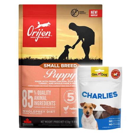 Orijen Puppy Small Breed Küçük Irk Yavru Köpek Maması 4,5 Kg + Gimdog 70 Gr Köpek Ödülü