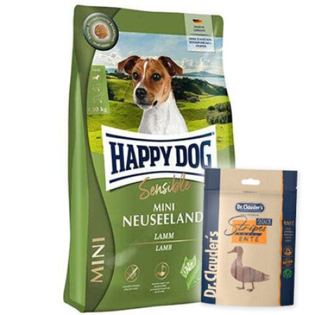 Happy Dog Mini Neuseeland Sensible Küçük Irk Köpek Maması 10 Kg + Dr.Clauders Ödül 80 Gr